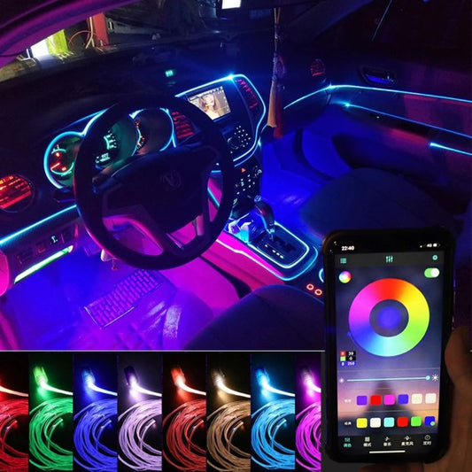 Car Atmosphere Light Application Control Bluetooth | RGB | Music Control | Interior Light